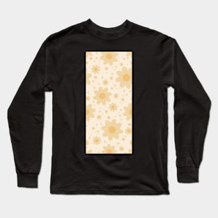 Bold and sweet retro floral in creams and buttery yellows Long Sleeve T-Shirt